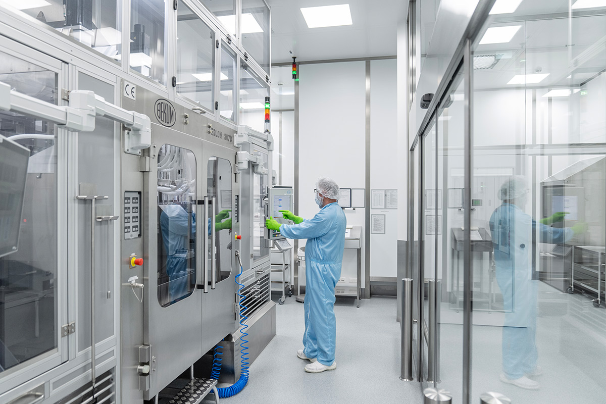 Pharma packaging produced in GMP C cleanroom