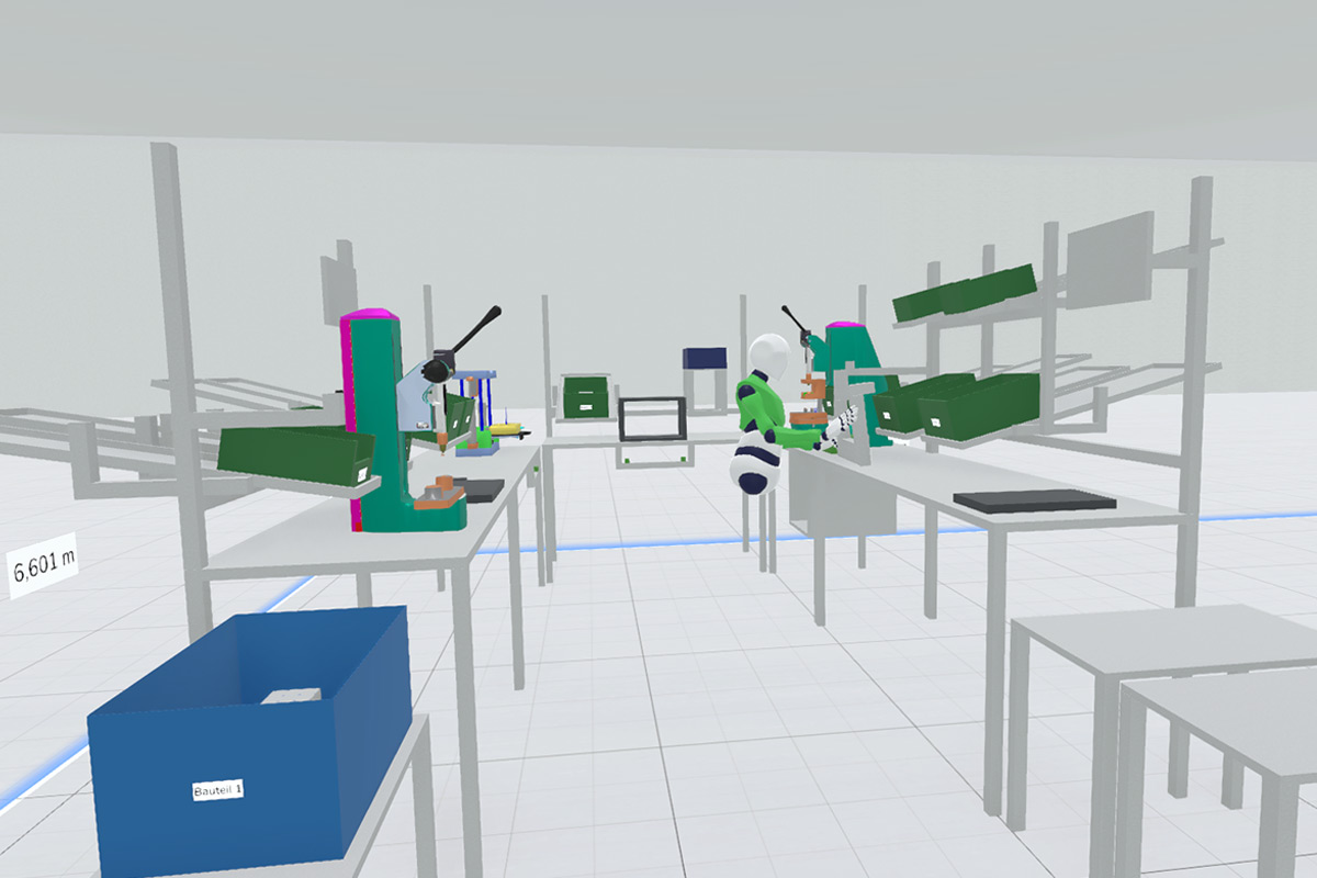 VR Software Digital Twin Production Ergonomy