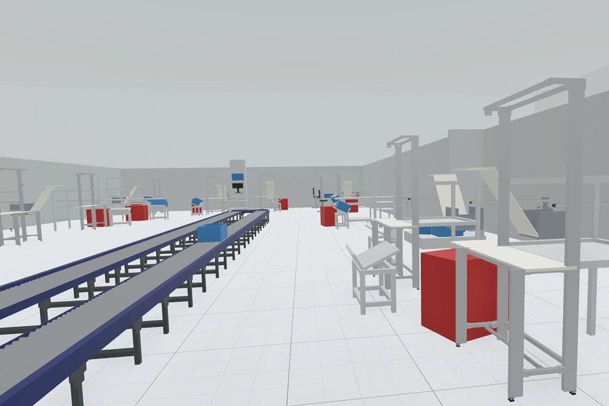VR Software Digital Twin Cleanroom Production Line