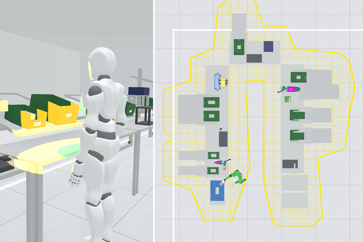 VR Software Digital Twin Assembly Line Work Space